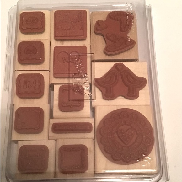 Bundle of 13 Rubber stamps. Some Stampin’ Up! - Picture 5 of 6